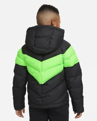Пуховик дитячий Nike U NSW SYNTHETIC FILL JACKET Black/Green CU9157-016