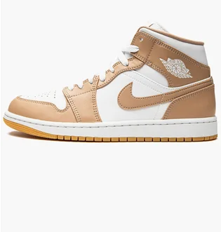 Кроссовки мужские Air Jordan 1 Mid White/Brown 554724-271