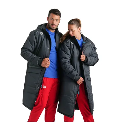 Куртка унисекс Arena Team Parka Solid Black 004914-530