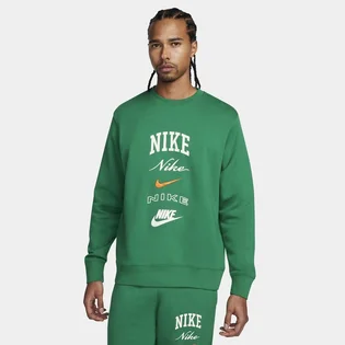 Свитшот мужской Nike Long-Sleeve Crew-Neck Sweatshirt Club Fleece Green FN2610-365