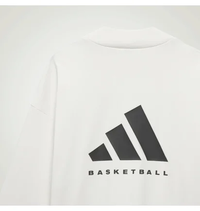 Лонгслив унисекс Adidas Basketball Long Sleeve Tee White Ia3424