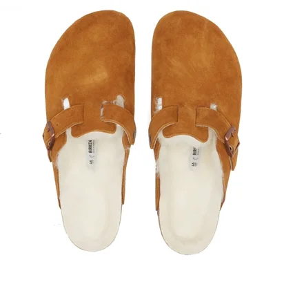 Сандали мужские Birkenstock Boston Fur Brown 1001140