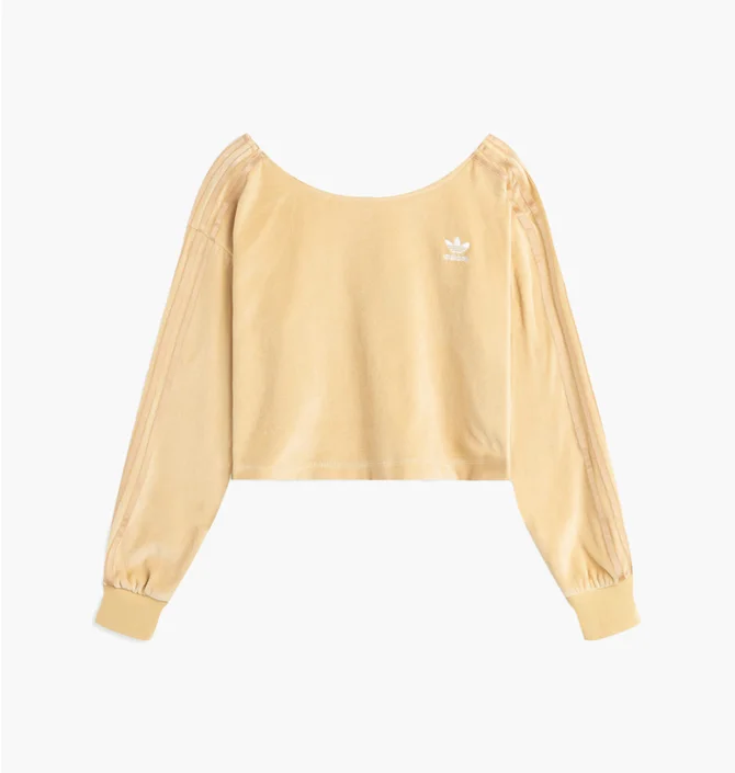 Свитшот женский Adidas Off Shoulder Sweatshirt Beige H18839