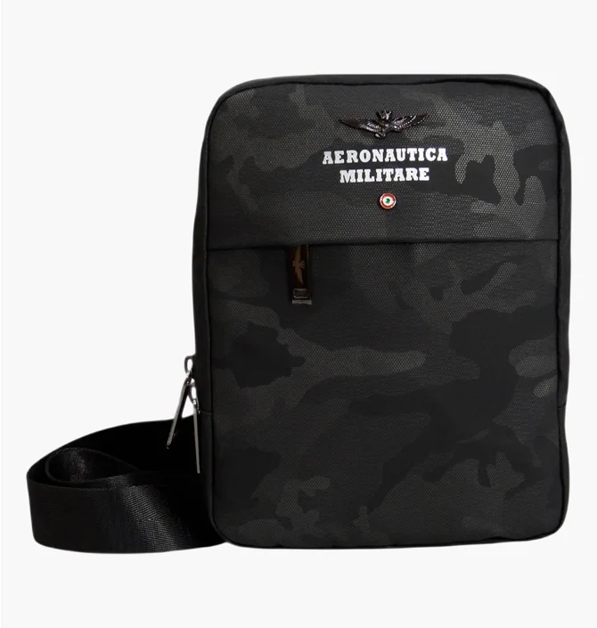 Сумка чоловіча Aeronautica Militare Fly Camo Black AM-361