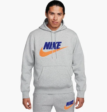 Худи мужское Nike Club Fleece Pullover Hoodie Grey FN3104-063