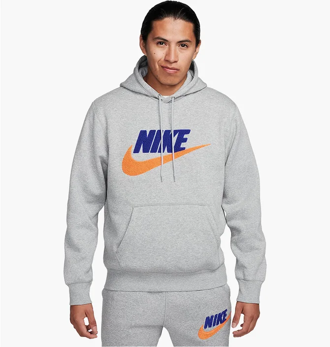 Худи мужское Nike Club Fleece Pullover Hoodie Grey FN3104-063