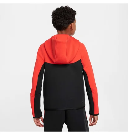 Толстовка детская Nike Sportswear Tech Fleece Red/Black HV5867-011
