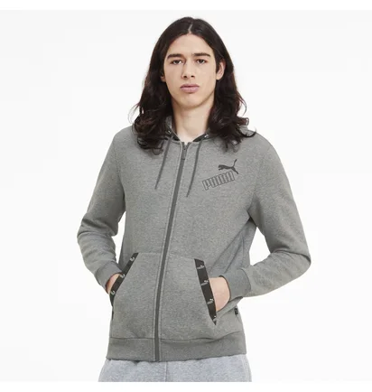 Толстовка мужская Puma Amplified Fz Hoodie Grey 583523-03