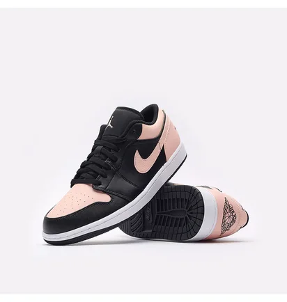 Кроссовки мужские Air Jordan 1 Low Black/Pink 553558-034