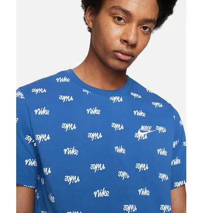 Футболка мужская Nike M Nsw Tee Printed Club Lbr Blue DA0514-480