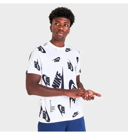 Футболка мужская Nike Sportswear All-Over Futura Print Short-Sleeve T-Shirt White Dr7817-100