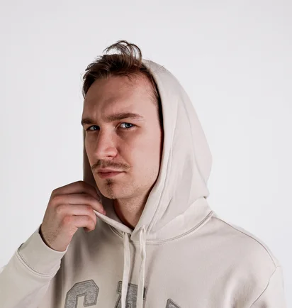 Худи мужское Gap Logo Hoodie Unbleached White 546844321