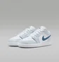 Кроссовки детские Air Jordan 1 Low White/Light Blue 553560-104