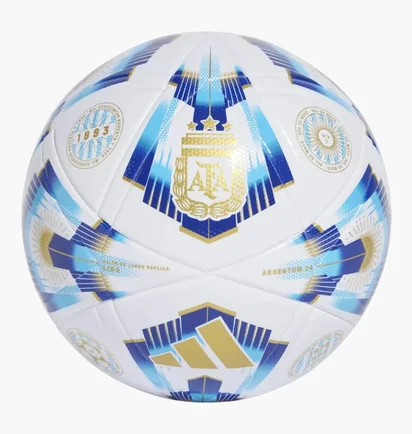 Футбольний м'яч Adidas Afa24 League White/Blue IX4011