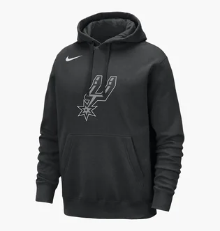Худи мужское Nike Nba San Antonio Spurs Club Black FB4774-010