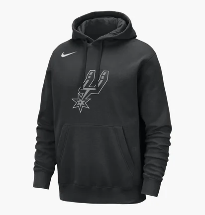 Худи мужское Nike Nba San Antonio Spurs Club Black FB4774-010