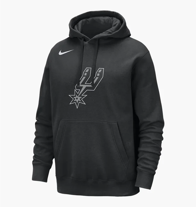 Худи мужское Nike Nba San Antonio Spurs Club Black FB4774-010