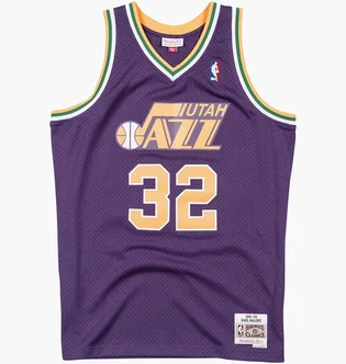 Майка унисекс Mitchell & Ness Swingman Karl Malone Utah Jazz Nba 1991-92 Jersey Violet SMJYCP18005-UJAPURP91KMA