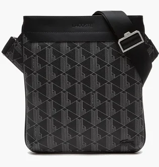 Сумка чоловіча Lacoste Monogram Black NH4260LX-0-H45