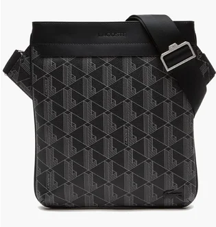 Сумка чоловіча Lacoste Monogram Black NH4260LX-0-H45