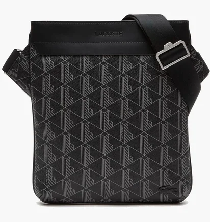 Сумка мужская Lacoste Monogram Black NH4260LX-0-H45
