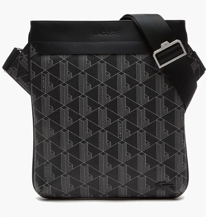Сумка мужская Lacoste Monogram Black NH4260LX-0-H45