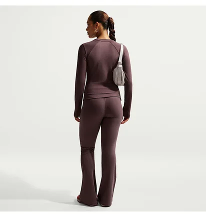 Штани жіночі Nike Sportswear Chill Knit Mid-Rise Tight Ribbed Bordo IF0240-502
