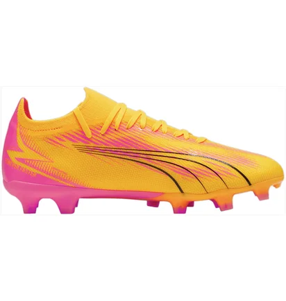 Бутсы унисекс Puma Ultra Match Fg/Ag Yellow/Pink 107754-03