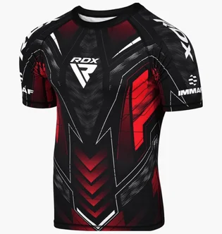 Футболка мужская RDX Compression Immaf-1 Black/Red CSH-IMF-1R
