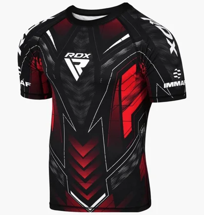Футболка чоловіча RDX Compression Immaf-1 Black/Red CSH-IMF-1R