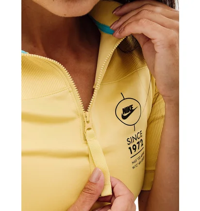 Топ женский Nike W Nsw Top Ss Rib Su Yellow FJ5253-700