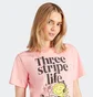 Футболка жіноча Adidas Playera Positivity Estampada Peach IX6456