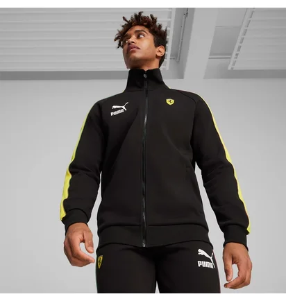 Олимпийка мужская Puma Scuderia Ferrari Race Iconic T7 Motorsport Jacket Black/Yellow 625198-01