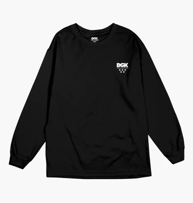 Лонгслів чоловічий DGK All Star Mini Logo Black PTL-1223-005