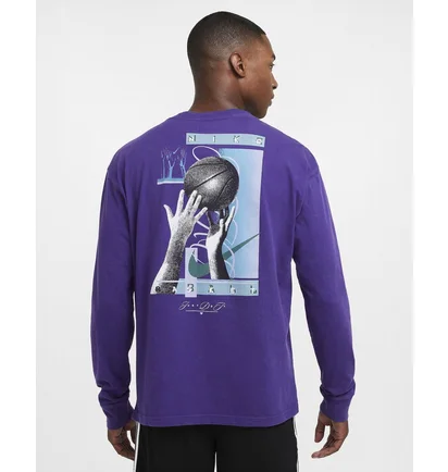Лонгслів чоловічий Nike T-Shirt Max90 Violet HF6195-504