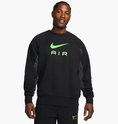 Свитшот мужской Nike M Nsw Air Ft Crew Black DQ4205-011