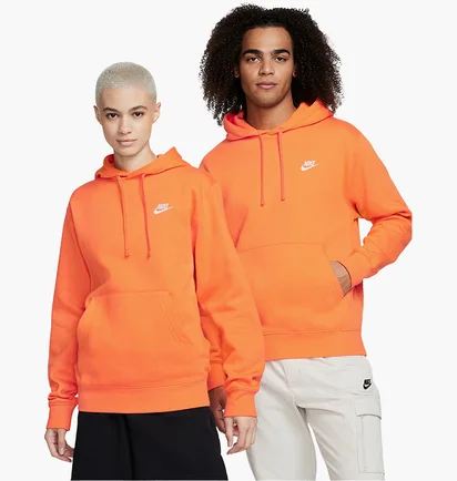 Худі чоловіче Nike Sportswear Club Fleece Pullover Hoodie Orange BV2654-885
