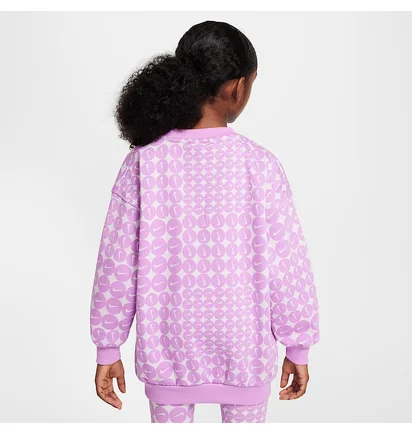 Свитшот детский Nike Sportswear Club Fleece Oversized Crew-Neck Pink HF8209-532