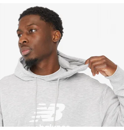 Худі чоловіче New Balance Stacked Logo French Terry Hoodie Grey MT41501
