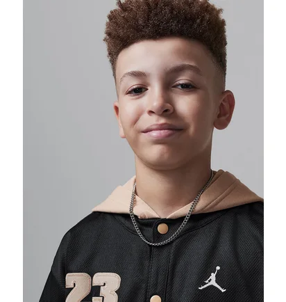 Толстовка детская Air Jordan Hooded Jumpman Baseball Black/Beige 95D542-023
