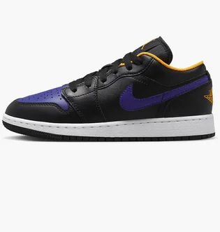 Кроссовки детские Nike Air Jordan 1 Low Lakers Black 553560-075