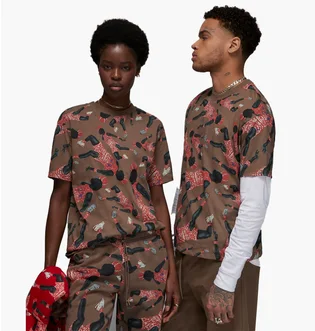 Футболка унисекс Air Jordan Artist Series By Parker Duncan WomenS Graphic T-Shirt Brown DX3253-274