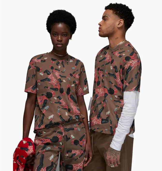 Футболка унісекс Air Jordan Artist Series By Parker Duncan WomenS Graphic T-Shirt Brown DX3253-274