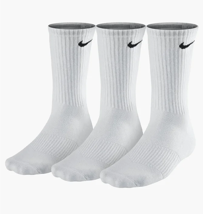 Носки унисекс Nike U Perf Ltwt Crew (3 пары) White Sx4704-101