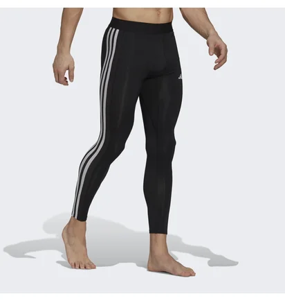 Штани чоловічі Adidas Techfit 3-Stripes Training Long Tights Black Hd3530