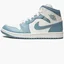 Кроссовки женские Air Jordan Wmns 1 Mid White/Light Blue BQ6472-141
