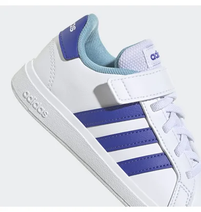 Кроссовки детские Adidas Grand Court Elastic Lace And Top Strap Sportswear White HP8915