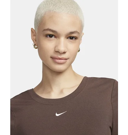 Футболка жіноча Nike Sportswear Chill Knit Brown FN3664-237