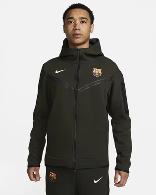 Мужская ветровка Nike Fc Barcelona Tech Fleece Windrunner Olive DV5554-355