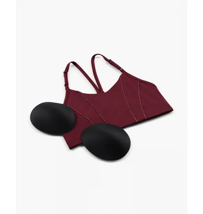 Топ женский Nike Womens Light-Support Padded Metallic Tape Sports Bra Bordo Dd1407-638